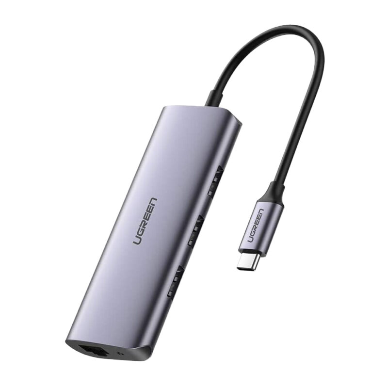 Adaptador Multiportas Ugreen Usb Tipo C para Usb 3.0/Rj45
