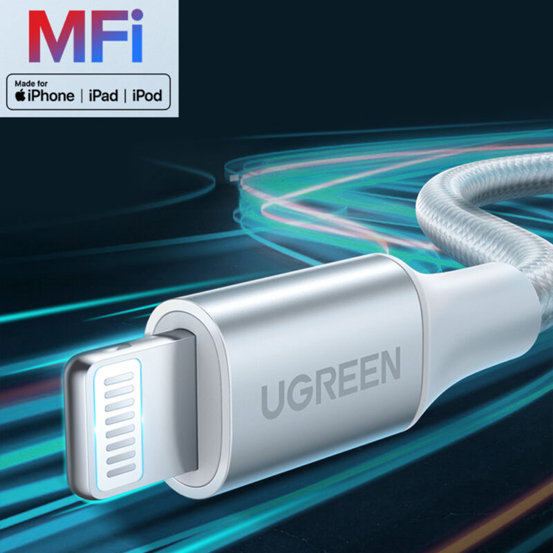Cabo de Dados Ugreen Usb Tipo A p Lightning 1M Cert. MFi