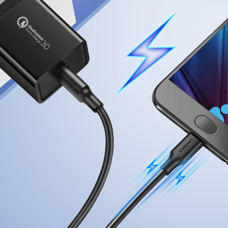 Cabo Usb 2.0 para Micro Usb Ugreen Macho 3 Metros Preto