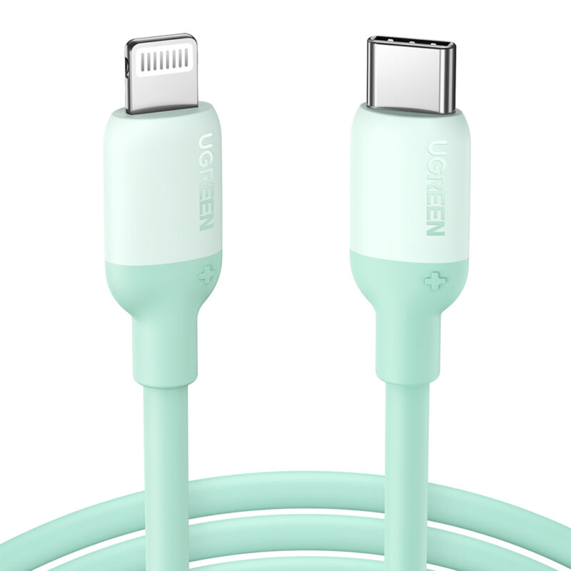 UGREEN USB-C to Lightning Silicone Cable 1m (Green) 20308