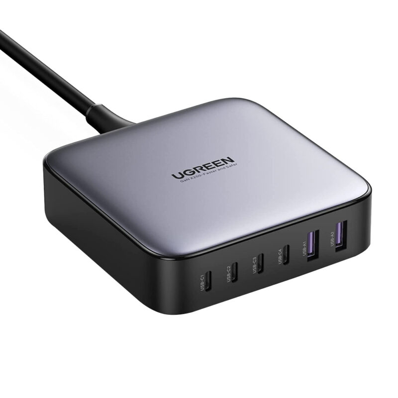 Carregador Multiportas Ugreen 4 Portas Usb C e 2 Usb A 200W