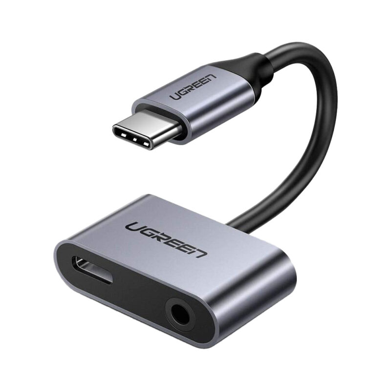 Adaptador Áudio Carregamento Ugreen Cm193 Usb C para 3.5mm