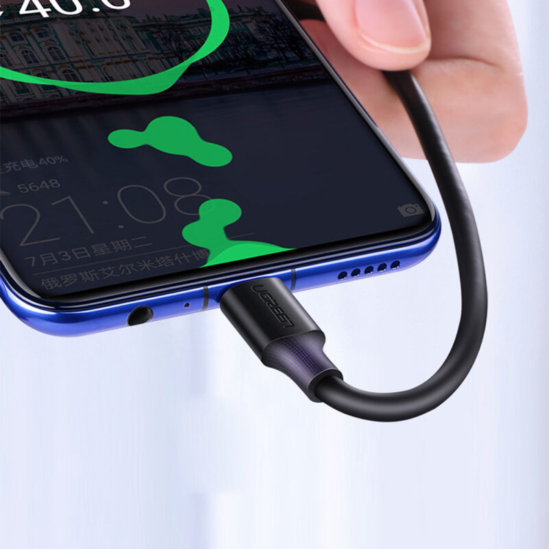 Cabo Usb 2.0 para Micro Usb Ugreen Macho 1 Metros Preto