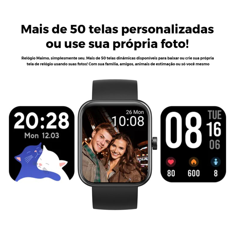 Relógio Smartwatch Maimo Watch Bluetooth 5.0 Tela 1.69 pol.