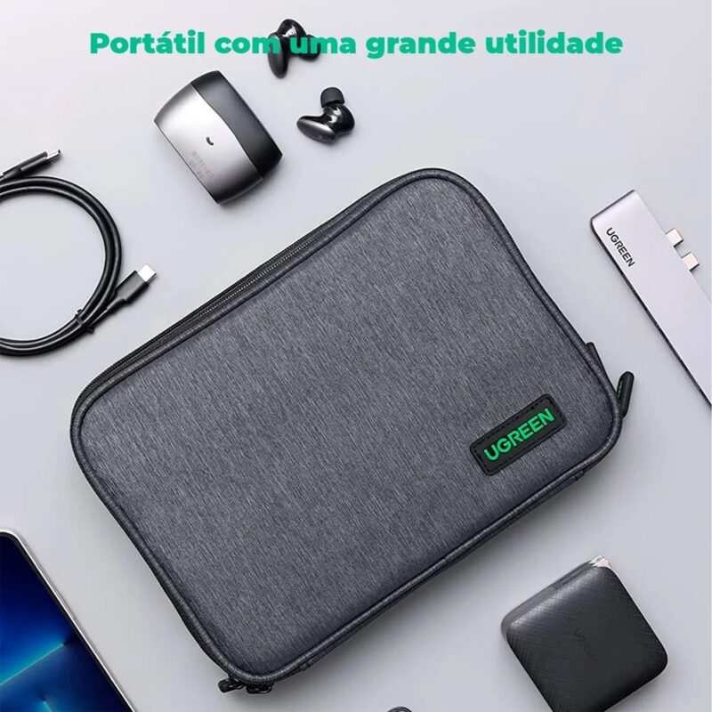 Case Bag Estojo Organizador Ugreen para Cabos Hd Acessórios
