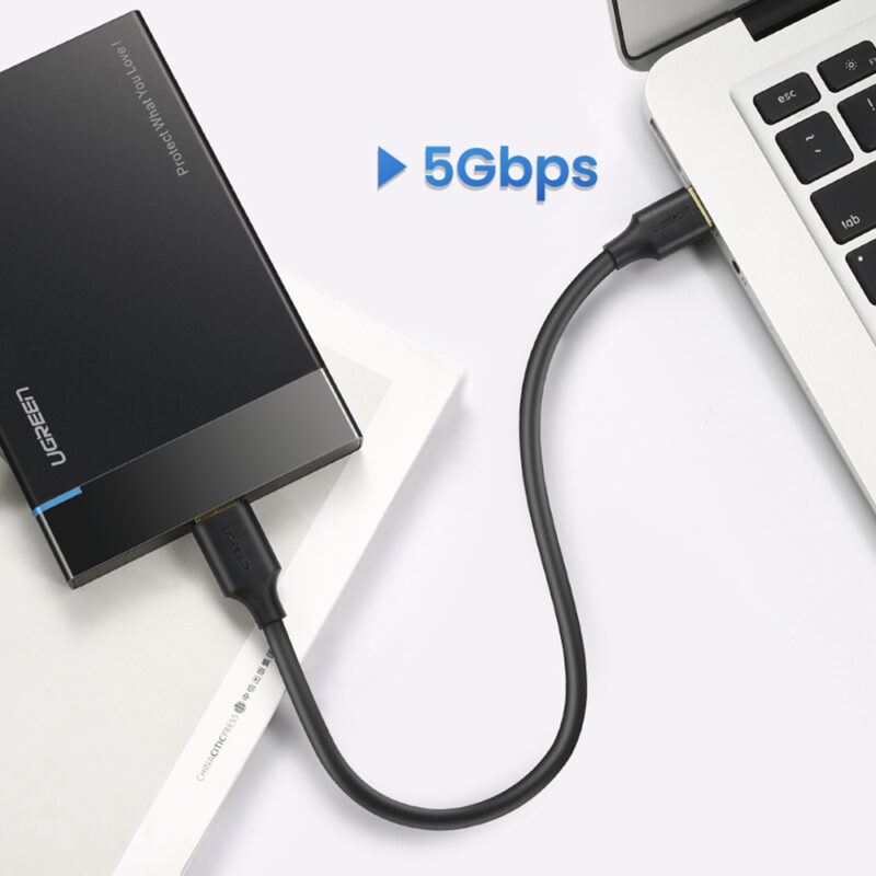 Cabo Micro Usb B para Usb 3.0 Ugreen Macho 2 Metros Preto