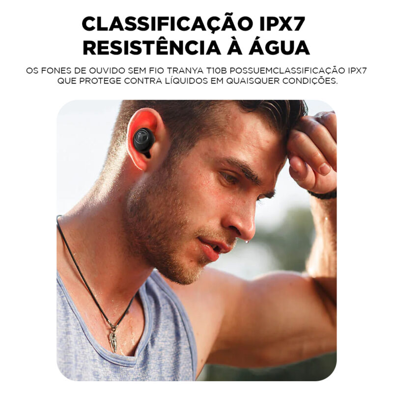 Fone De Ouvido In-ear Sem Fio Tranya T10B  Preto X002UG85UZ