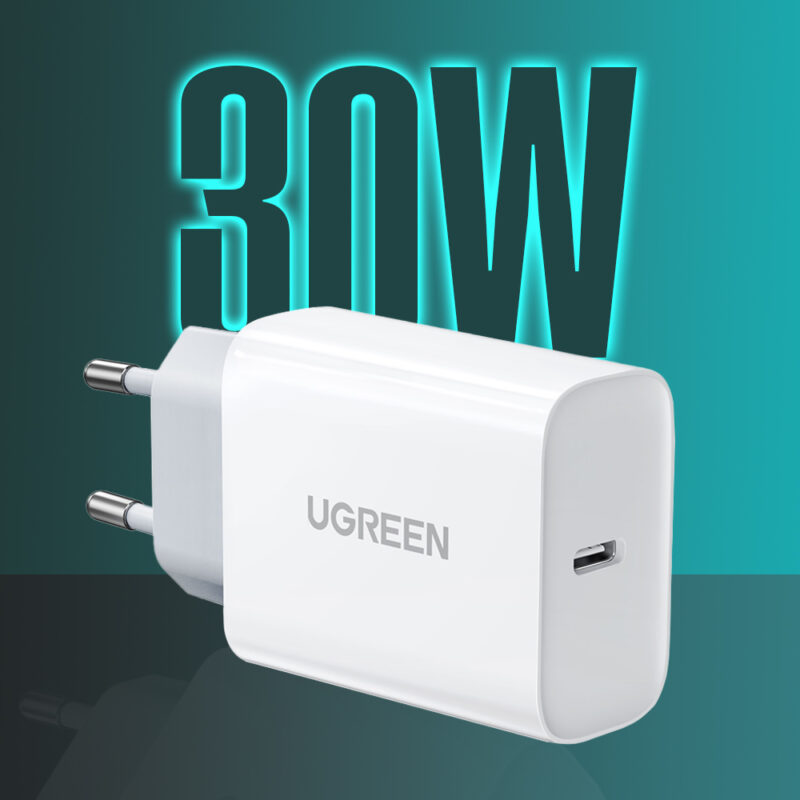 Carregador Ugreen CD127 PD 30W Tipo C Branco