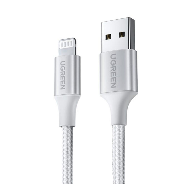 Cabo de Dados Ugreen Usb Tipo A p Lightning 1M Cert. MFi
