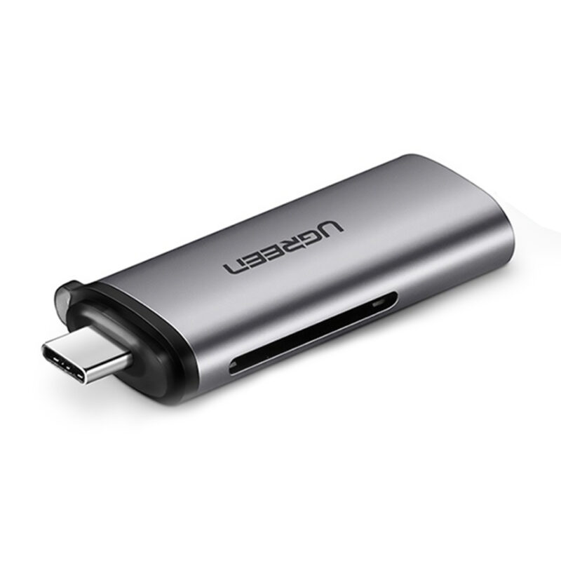 Leitor Cartão Ugreen USB-C Macho para Cartão Micro e SD