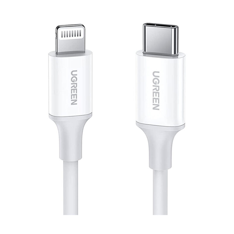 Cabo Dados Ugreen 2 em 1 Usb-C Lightning Apple 2M Cert. MFi