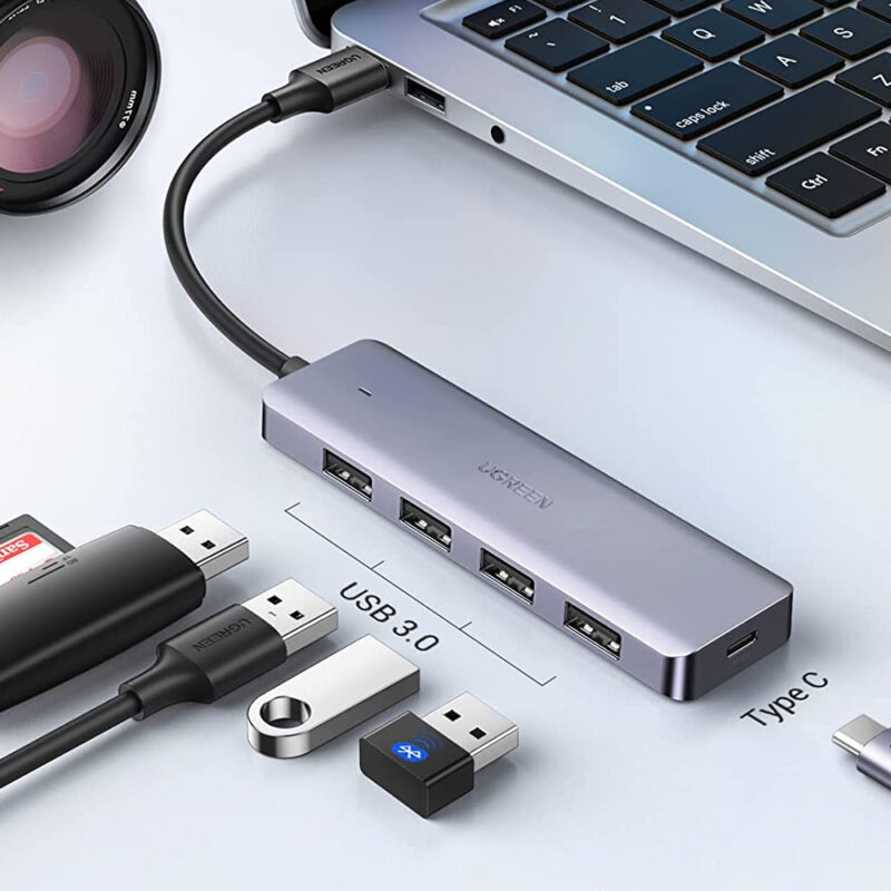 Hub Adaptador Ugreen 4 Portas Usb 3.0 Velocidade Até 5Gbps