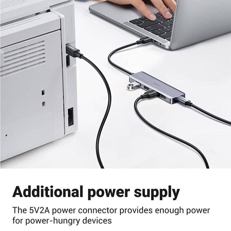 Hub Adaptador Ugreen 4 Portas Usb 3.0 Velocidade Até 5Gbps