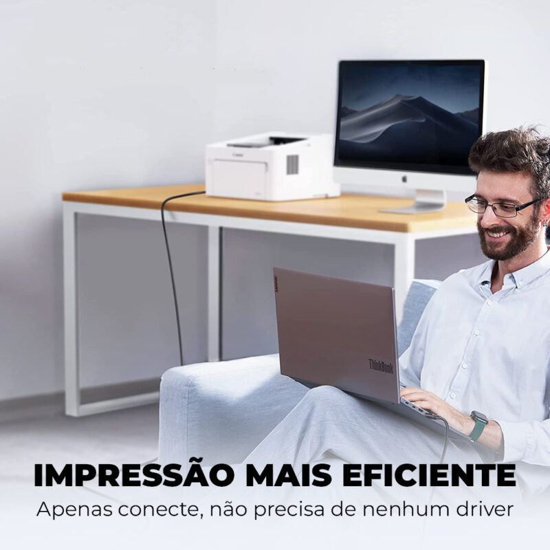 Cabo Impressora Ugreen Usb 2.0 para Bm 5 Metros Preto