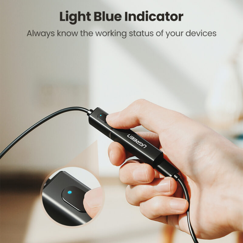 Transmissor Áudio Bluetooth Ugreen Plug Óptico Suporta Aptx