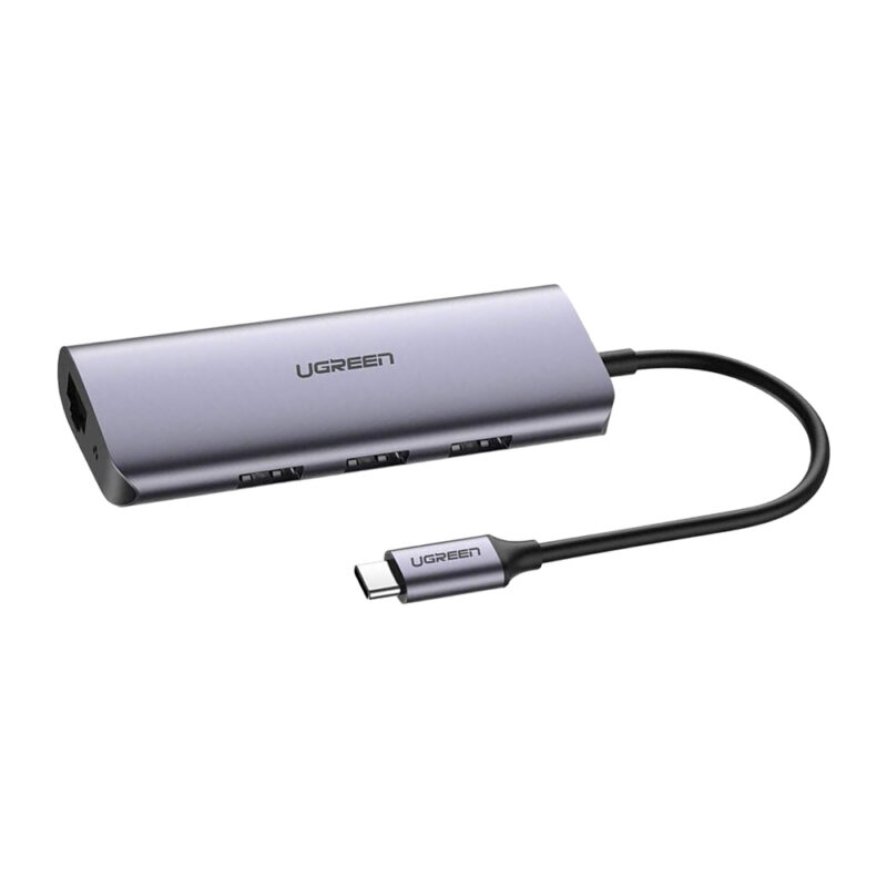 Adaptador Multiportas Ugreen Usb Tipo C para Usb 3.0/Rj45