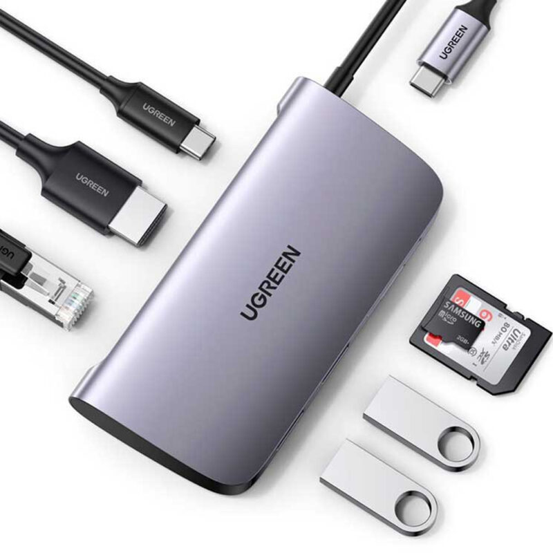 Hub Adaptador Multiportas Ugreen 7em1 TipoC MacOS Windows