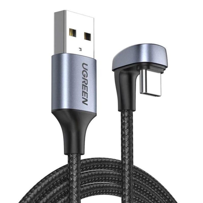 Cabo Carregamento Ugreen Usb para Usb C Angular 2 M Preto