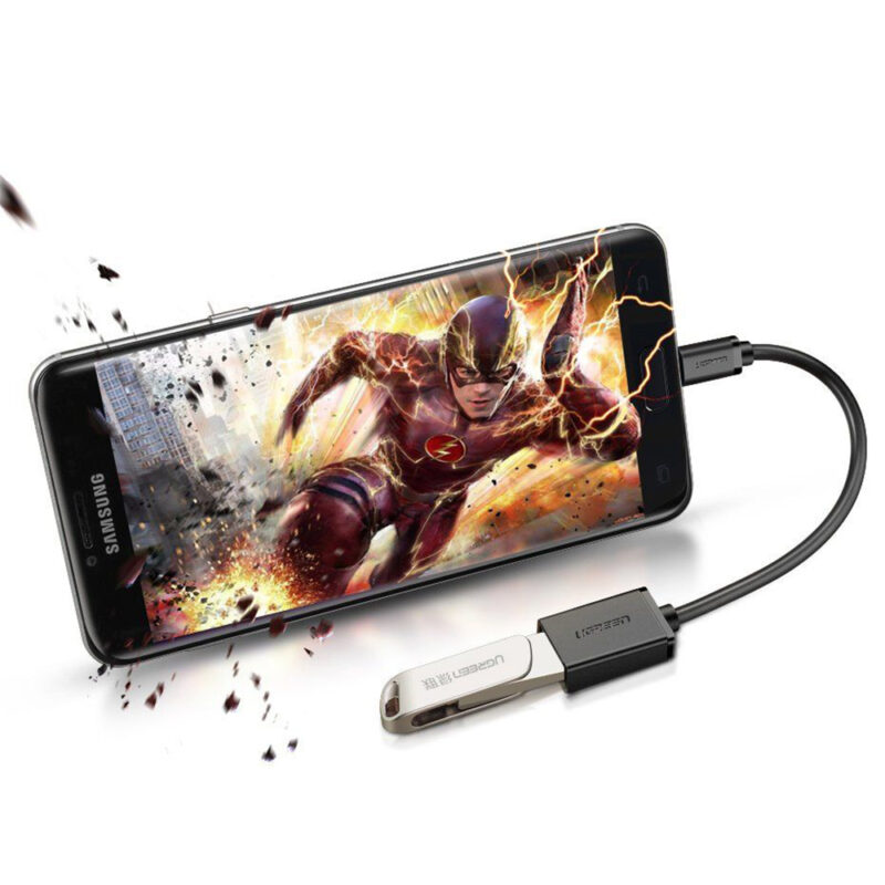 Adaptador Micro Usb para Usb A Fêmea Ugreen Macho 15cm Preto