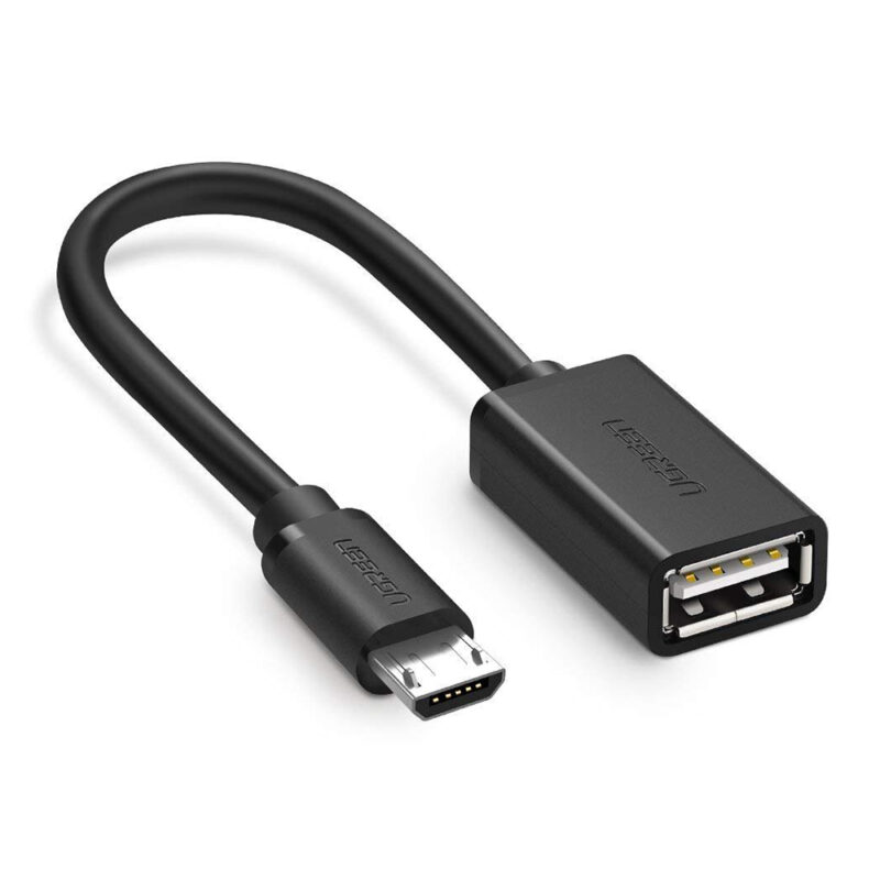 Adaptador Micro Usb para Usb A Fêmea Ugreen Macho 15cm Preto