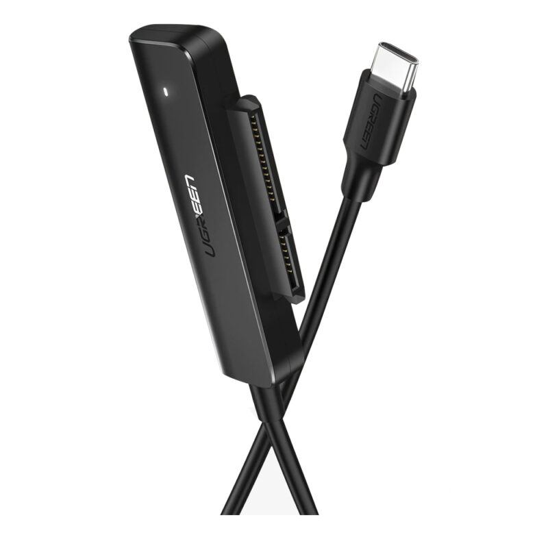 Cabo Adaptador Usb C Macho Ugreen para Sata 2.5 pol. Preto