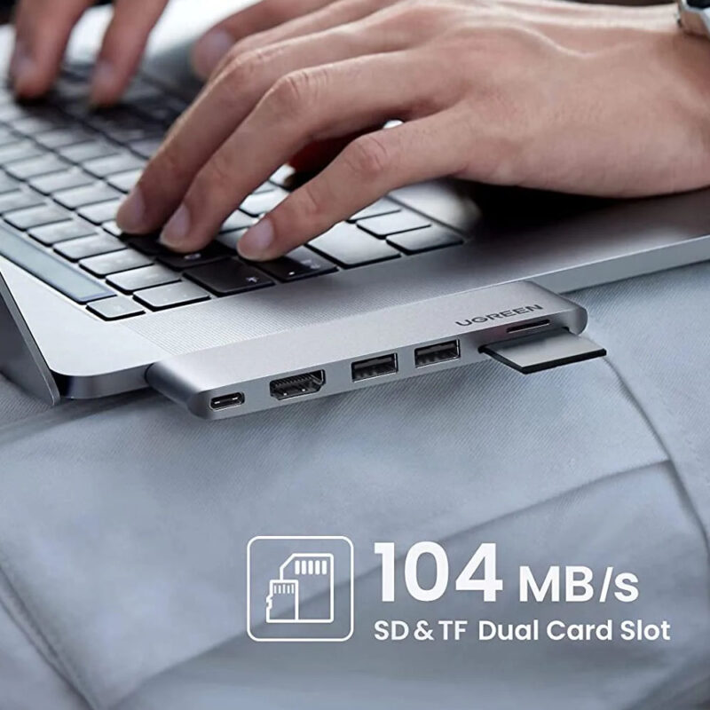 Hub Adaptador Usb C Ugreen 6 em 2 MacBook Pro e Air 4k/30Hz