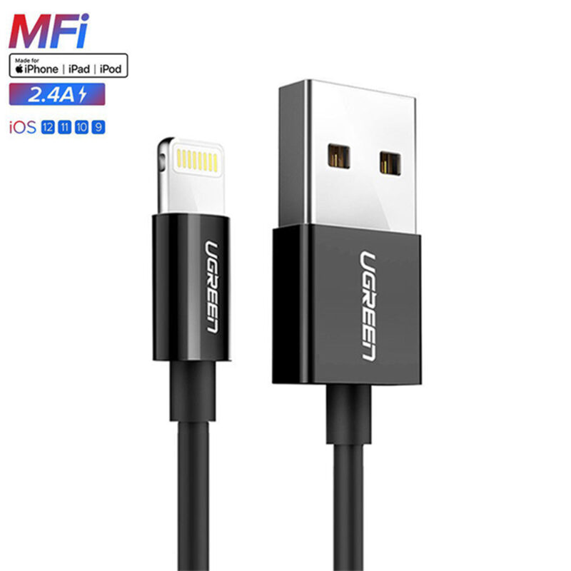Cabo de Dados Ugreen Usb Tipo A p Lightning 2M Cert. MFi