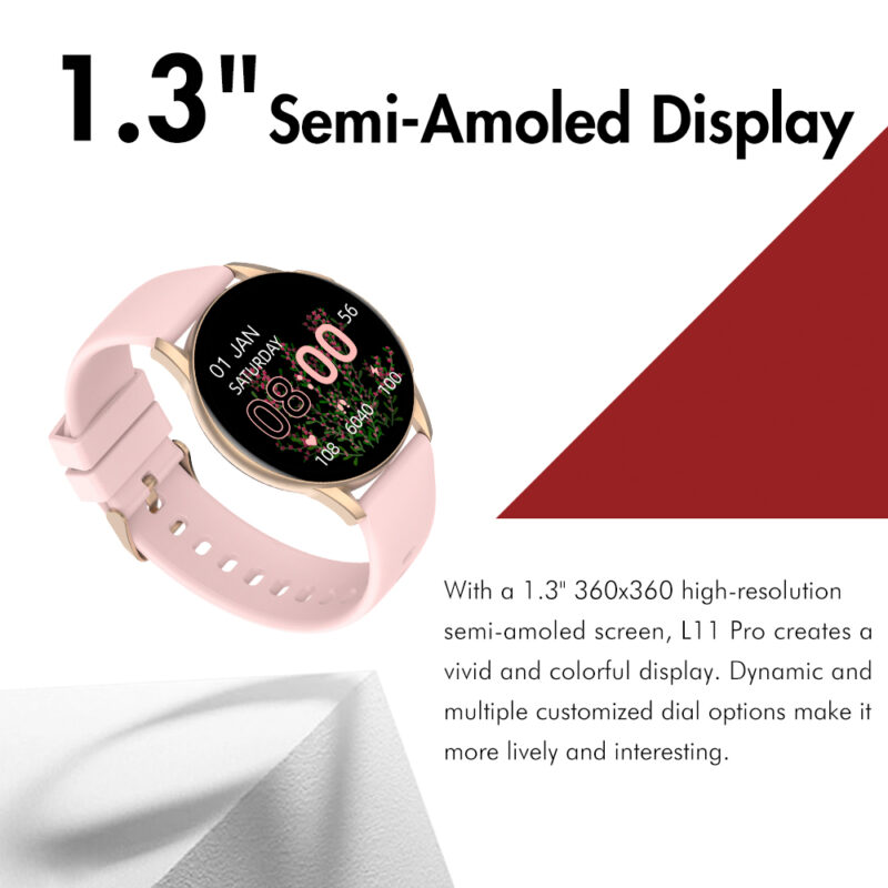 Relógio Xiaomi Smartwatch Lady L11 Pro BT 5.0 Tela 1.3 pol.