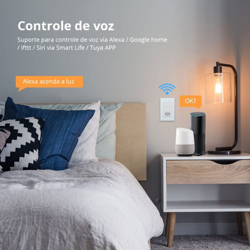 Interruptor Tomada Wifi Zemismart Tuya Tb25 Casa Inteligente