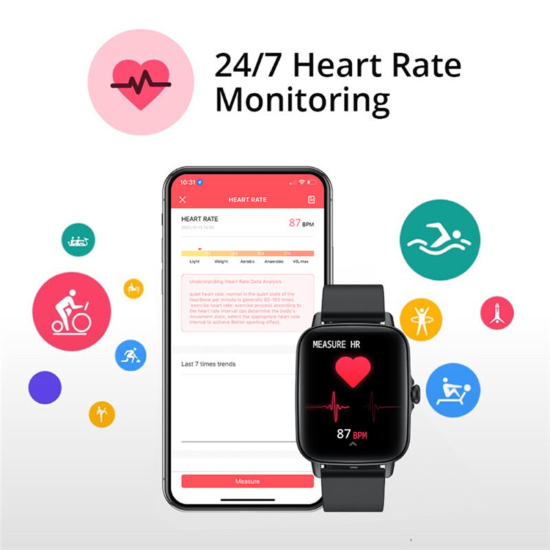 Relógio Smartwatch Colmi P8 Plus BT 5.1 Tela 1.69 pol. Preto