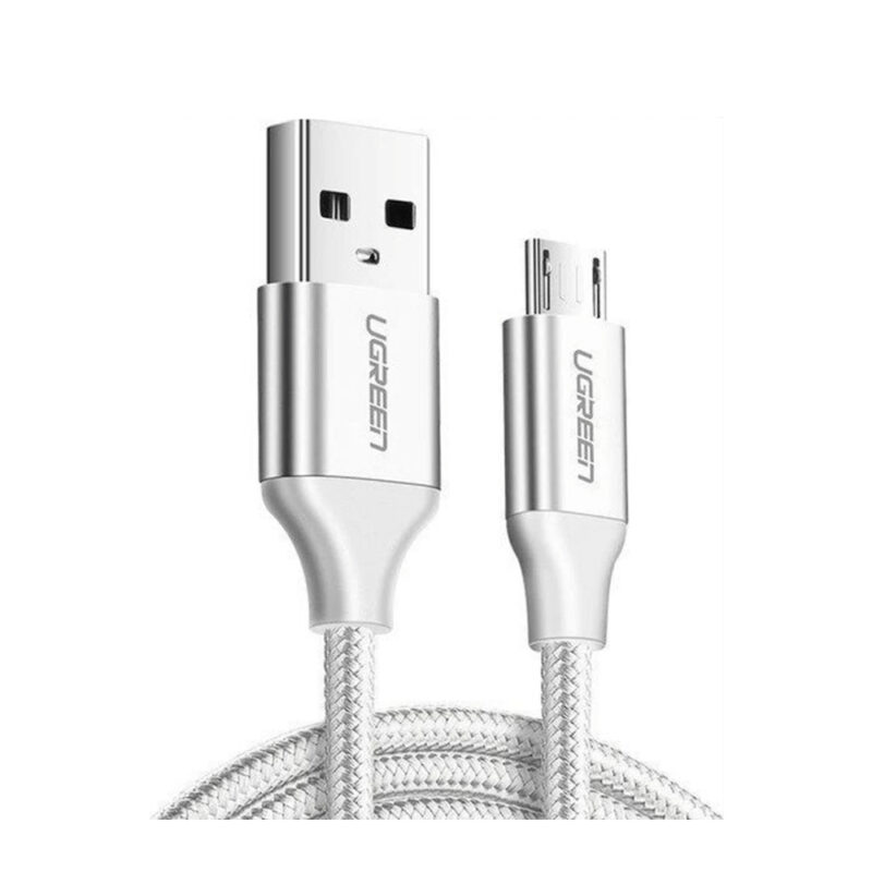 Cabo de Dados Ugreen Us290 Usb 2.0 p Micro Usb 1m Branco