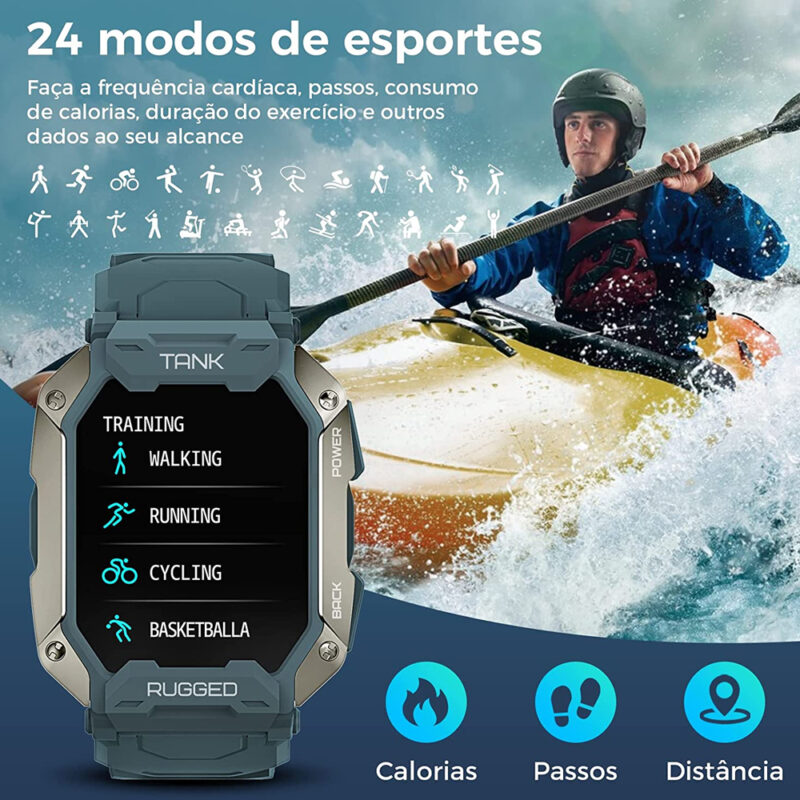Relógio Smartwatch kospet Tank M1 Pro BT 5.0 Tela 1.72 pol.