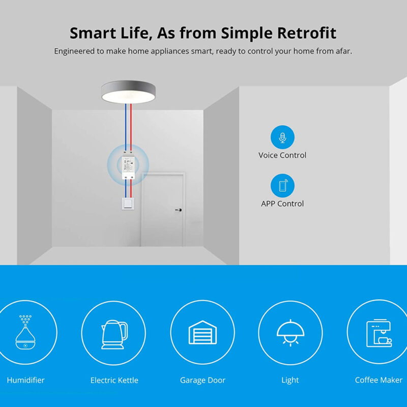 Interruptor Wifi Sonoff Basicr2 Google Alexa Casa Inteligent
