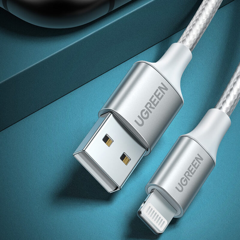 Cabo de Dados Ugreen Usb Tipo A p Lightning 1M Cert. MFi