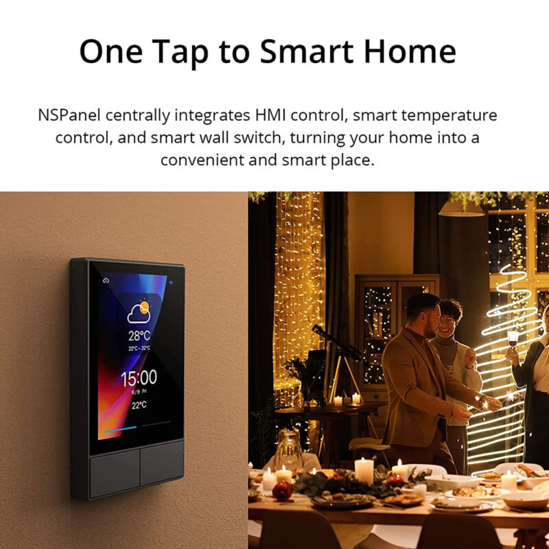 Interruptor Cena Inteligente Sonoff Nspanel WiFi Tela Toque