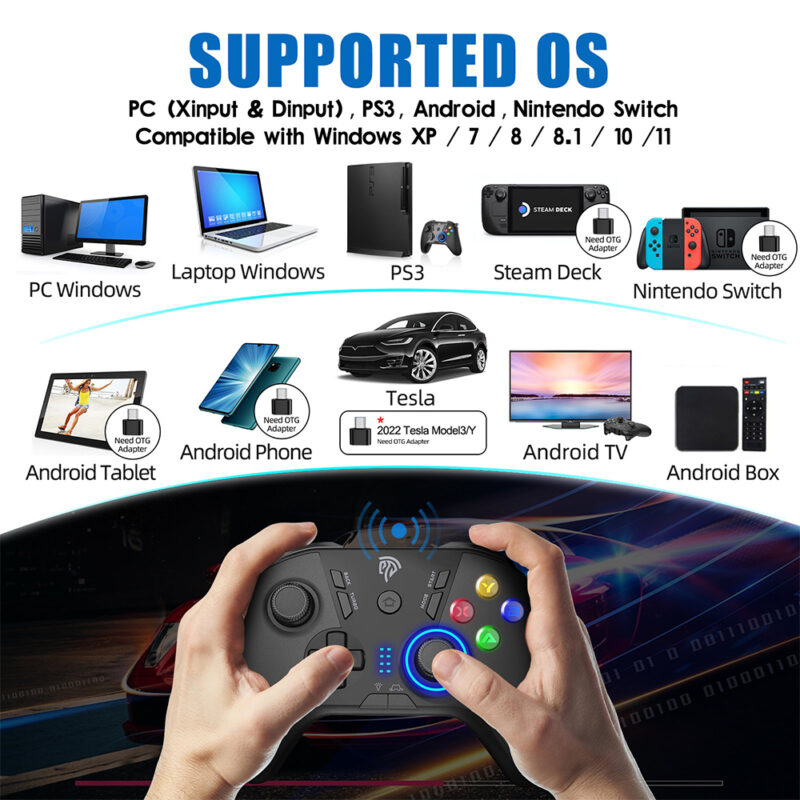 Controle Sem Fio Easysmx Esm9110 pra Nintendo Ps3 Android Pc