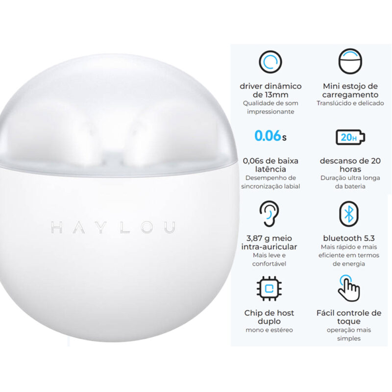 Fone Ouvido Sem Fio Xiaomi Haylou X1 Neo Bt 5.3 Codec Aac