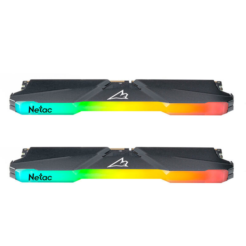 Memória Ram Netac 16gb (2x 8gb) Rgb Ddr4-3200 C16 Pc Desktop