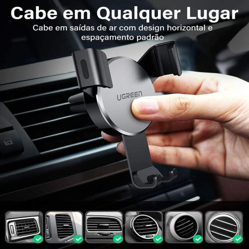 Ugreen Suporte Telefone para Carro Ventilação por Gravidade