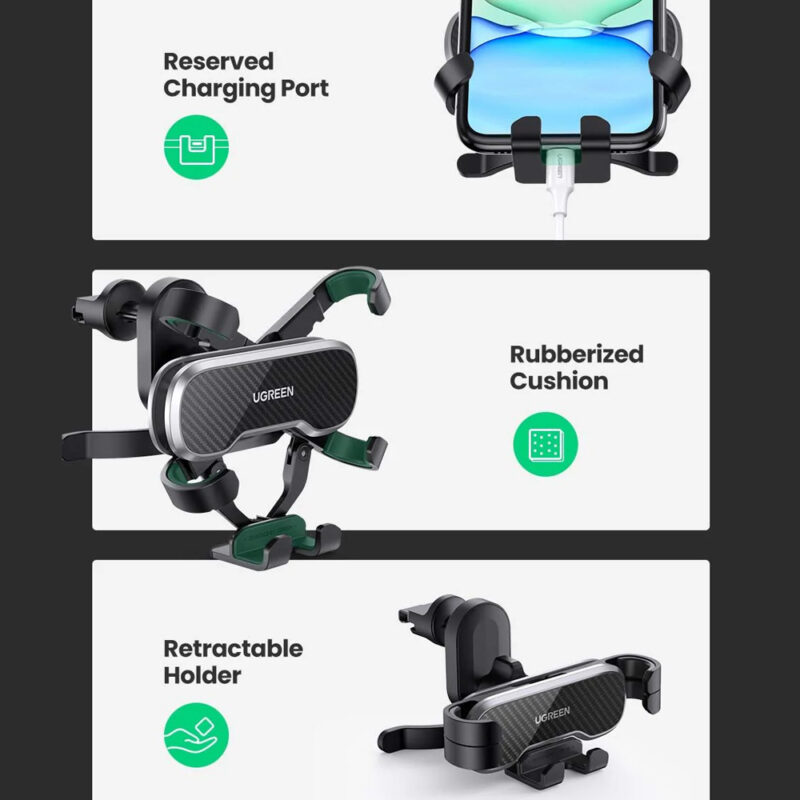 UGREEN Gravity Phone Holder for Car with Hook 80871