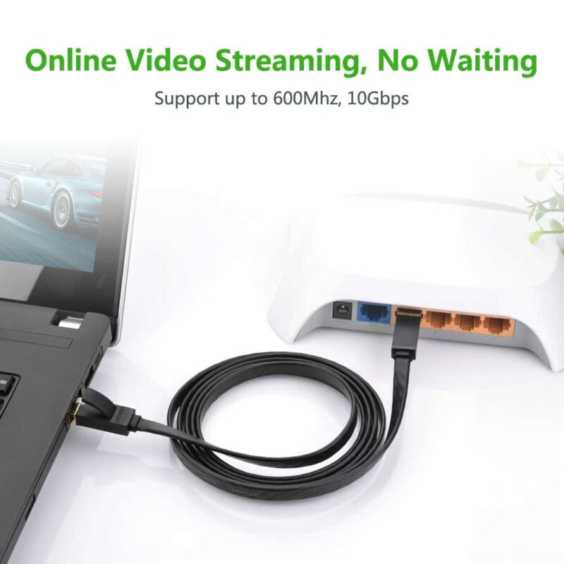 UGREEN Cat 7 U/FTP Lan Cable Flat Design 3m (Black) 11262