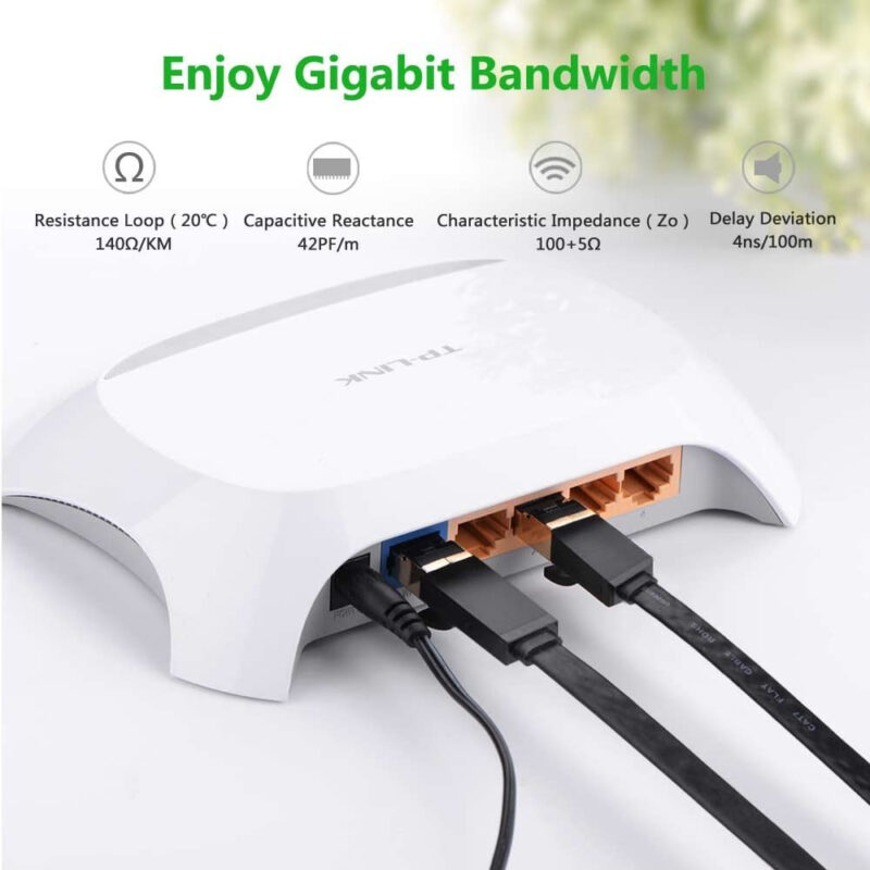 UGREEN Cat 7 U/FTP Lan Cable Flat Design 3m (Black) 11262