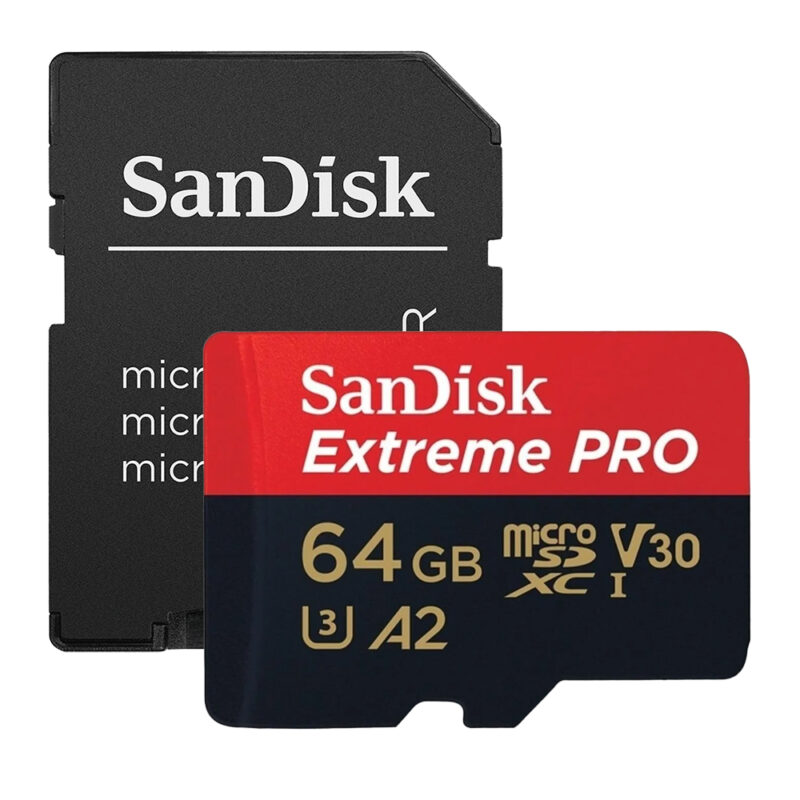 Sandisk Extreme Pro microSDXC UHS-I Card with adapter 64gb speed 170mb/s read 90mb/s SDSQXCY-064G-GN6MA