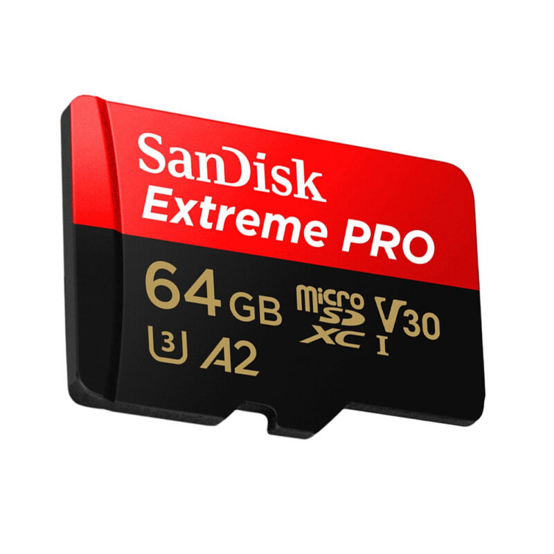 Sandisk Extreme Pro microSDXC UHS-I Card with adapter 64gb speed 170mb/s read 90mb/s SDSQXCY-064G-GN6MA