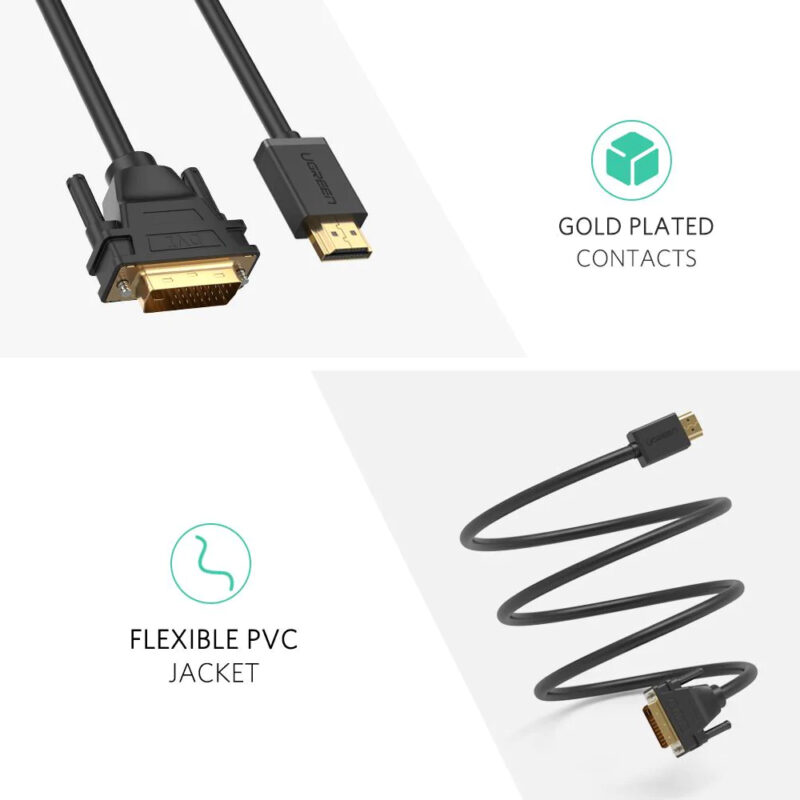 UGREEN HDMI to DVI Cable 1m (Black) 30116