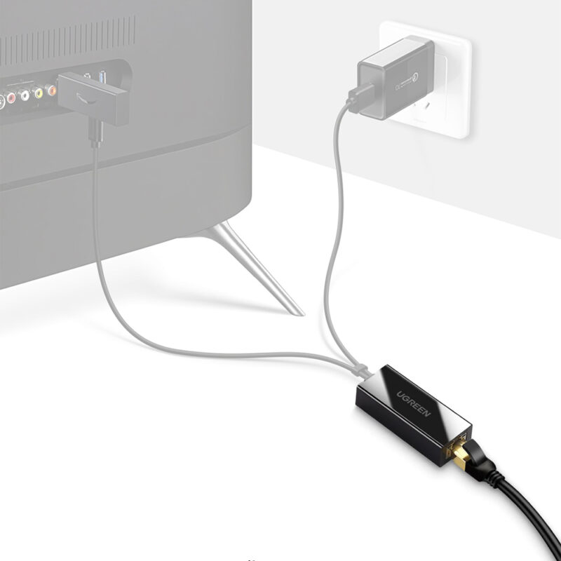 Adaptador Ugreen Rj45 Ethernet para Micro Usb TV Stick