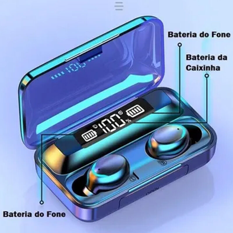 Fone De Ouvido Sem Fio TWS F9-5 Bluetooth V5.3