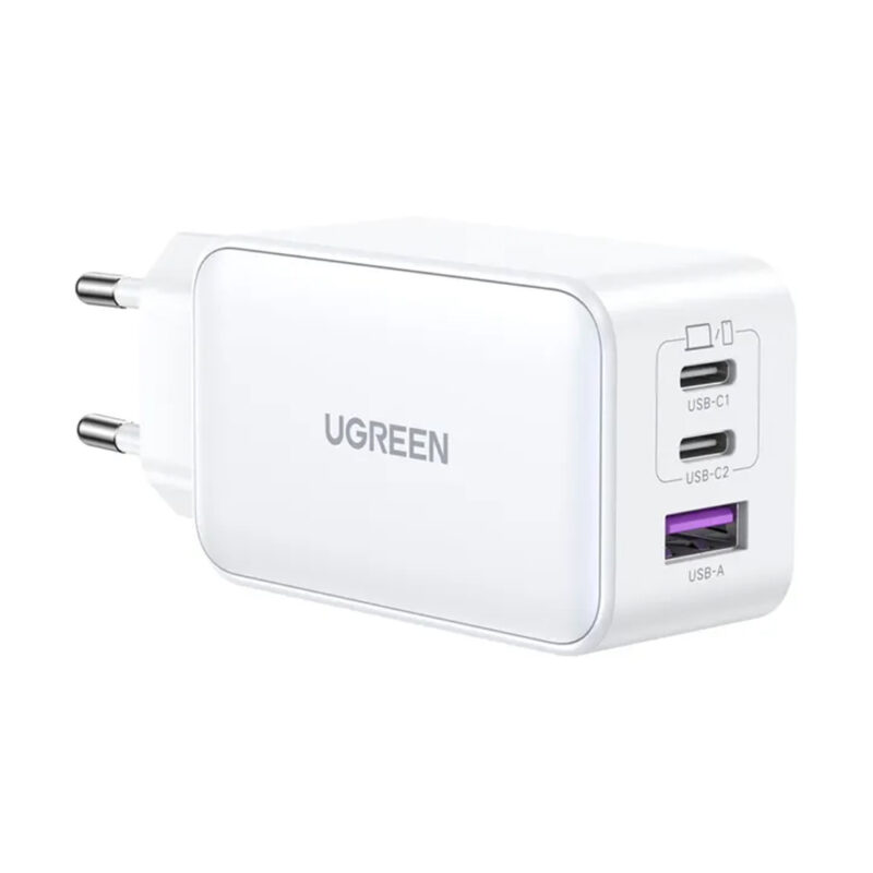 UGREEN Nexode 65W 3-Port PD GaN Fast Charger EU (White) 15334