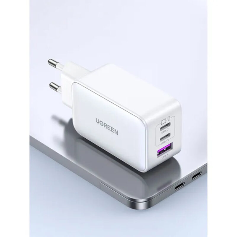 UGREEN Nexode 65W 3-Port PD GaN Fast Charger EU (White) 15334
