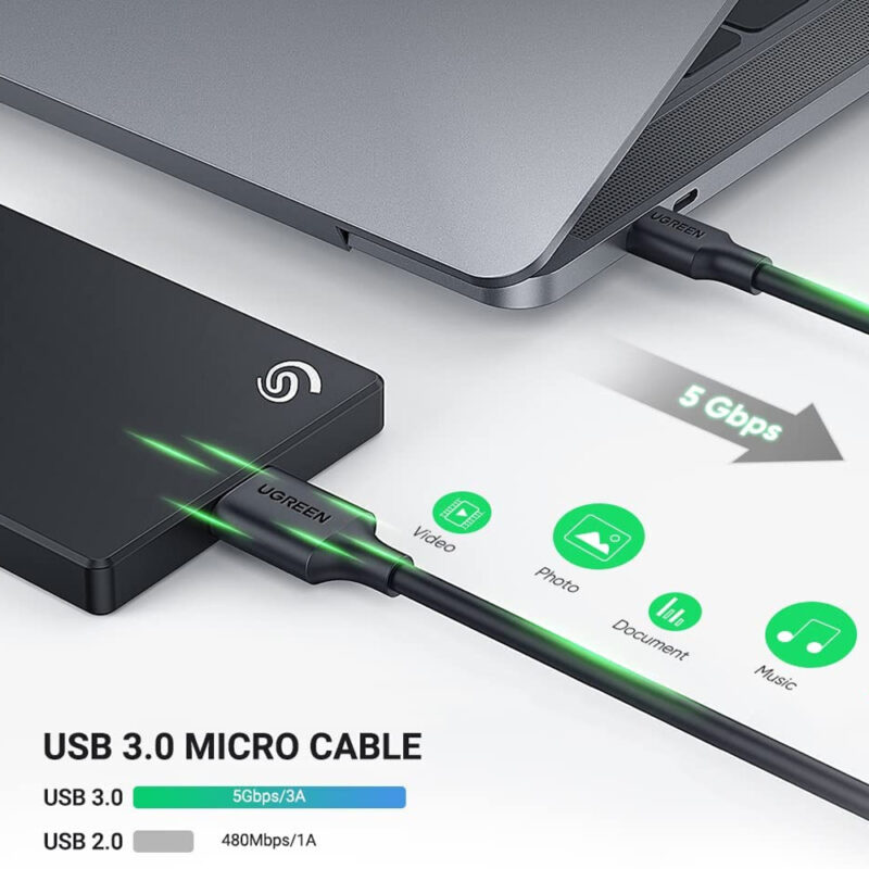 UGREEN USB-C to Micro B Cable M/M 1m (Black) 20103